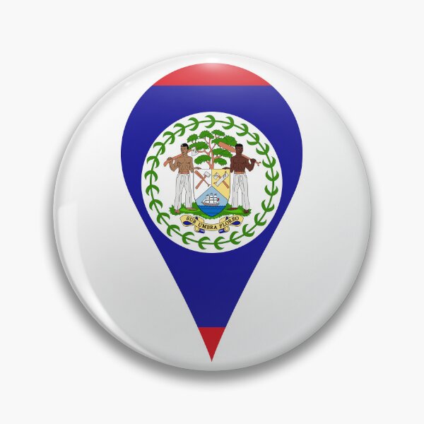 Item preview, Belize Flag Location Pin Map Marker | Belizean Destination GPS Icon designed and sold by NTGUILTY.