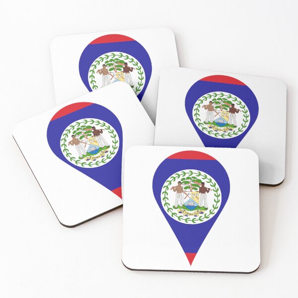Item preview, Belize Flag Location Pin Map Marker | Belizean Destination GPS Icon designed and sold by NTGUILTY.
