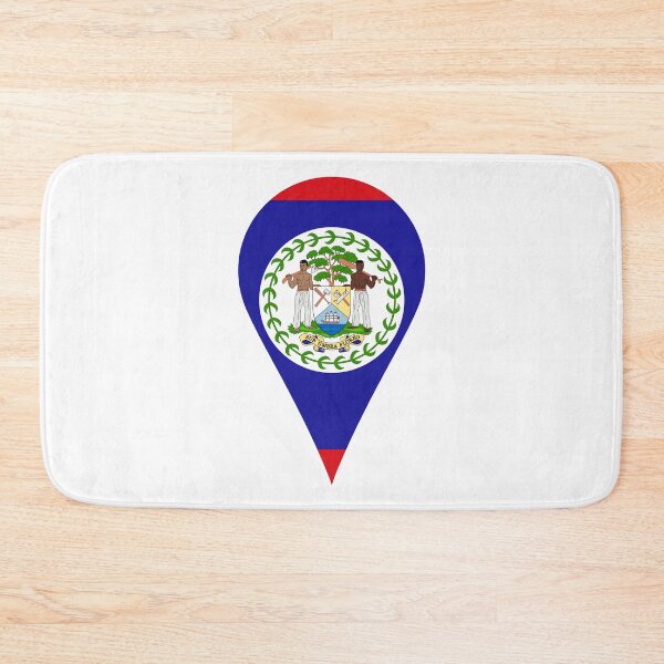 Item preview, Belize Flag Location Pin Map Marker | Belizean Destination GPS Icon designed and sold by NTGUILTY.
