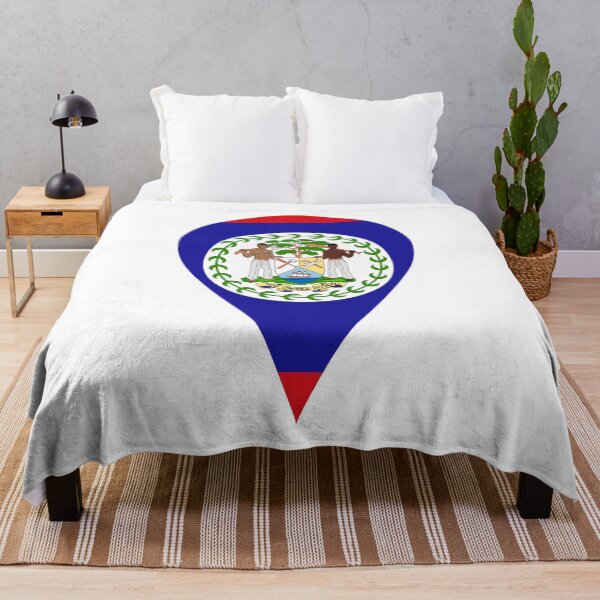 Item preview, Belize Flag Location Pin Map Marker | Belizean Destination GPS Icon designed and sold by NTGUILTY.