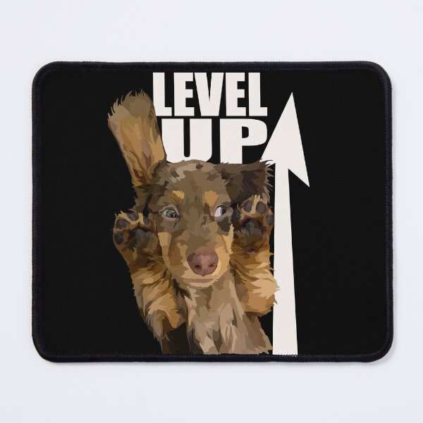 Item preview, Brown Level Up Dachshund Puppy Dog designed and sold by Just-Arts-4U.