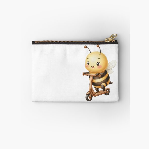 Item preview, Cute Bee Riding a Wooden Scooter designed and sold by debbiedoodarday.