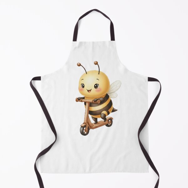 Item preview, Cute Bee Riding a Wooden Scooter designed and sold by debbiedoodarday.