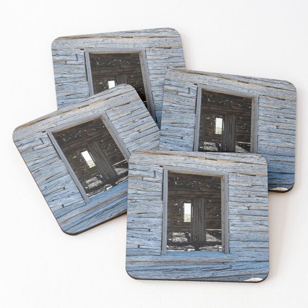 Item preview, Wooden cabin view of shadows inside through window designed and sold by lisavonbiela.