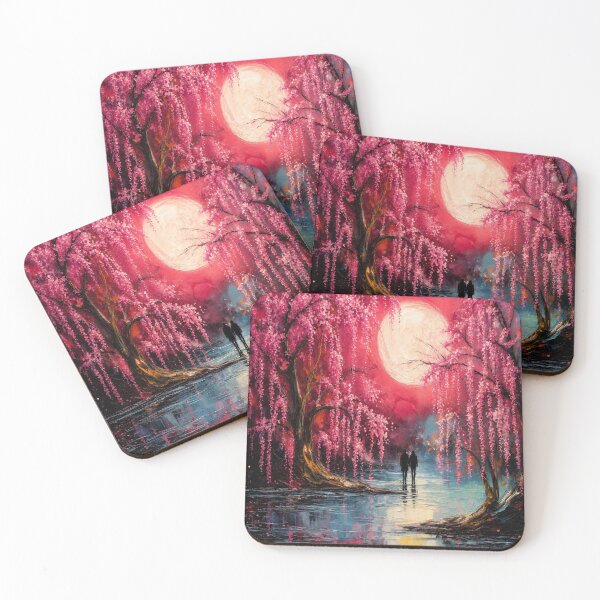 Item preview, Moonlit Cherry Blossom Path designed and sold by CyndiEpps.