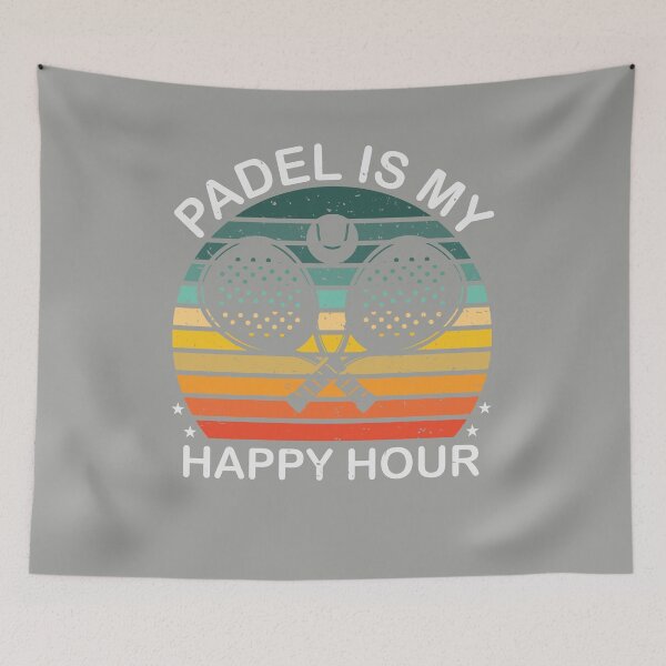 Item preview, Padel Is My Happy Hour, Vintage Retro Sunset   designed and sold by MalwasBasket.