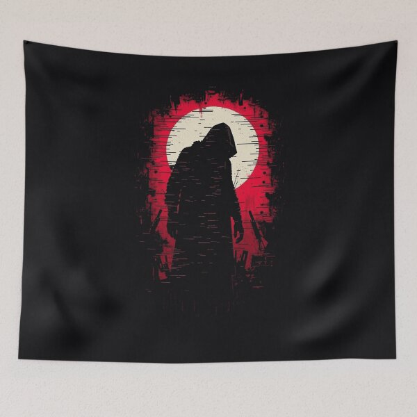 Item preview, Cyberpunk Hooded Assassin Glitch Art designed and sold by ERODED SELF.