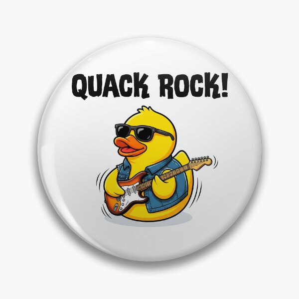 Item preview, Quack Rock Rockstar Duck with Guitar designed and sold by ThreadRiotTees.
