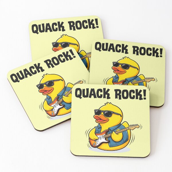 Item preview, Quack Rock Rockstar Duck with Guitar designed and sold by ThreadRiotTees.