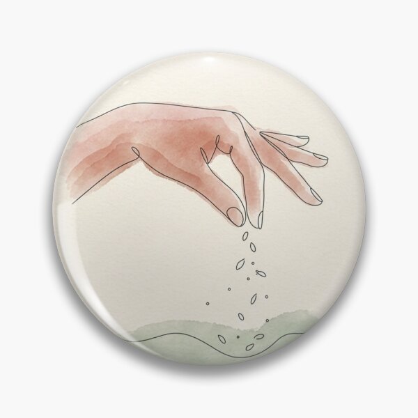 Item preview, Ar-Rahim - The Merciful | Minimalist Line Art Hand & Seeds Illustration designed and sold by Crónicas del Sol Antiguo.