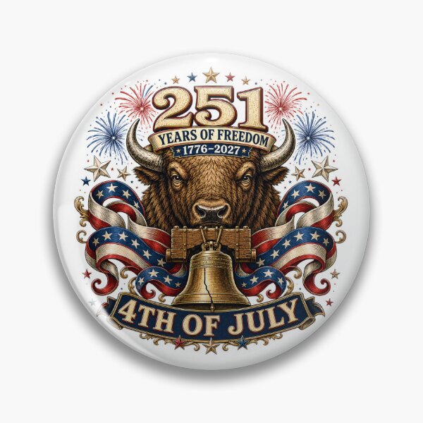 Item preview, 251st Anniversary of the USA - American Bison – 251 Years of Freedom designed and sold by Collins Design.
