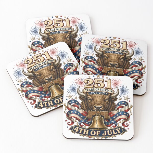 Item preview, 251st Anniversary of the USA - American Bison – 251 Years of Freedom designed and sold by Collins Design.