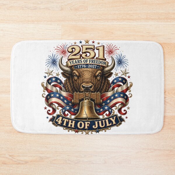Item preview, 251st Anniversary of the USA - American Bison – 251 Years of Freedom designed and sold by Collins Design.