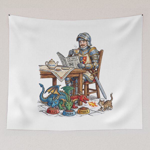 Item preview, Cozy Knight Dragons designed and sold by TeeARTHY.