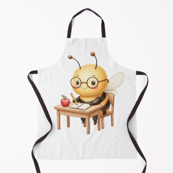 Item preview, Cute Back-to-School Bee Studying at a Desk designed and sold by debbiedoodarday.