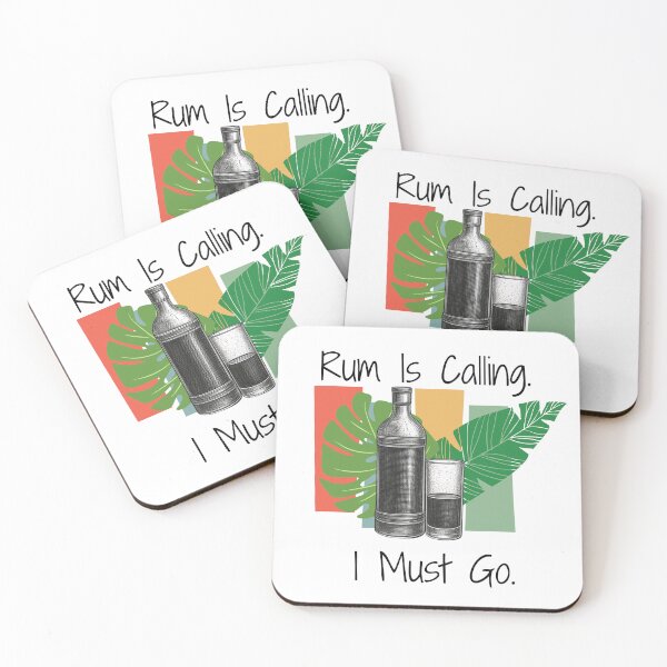 Item preview, Rum Is Calling I Must Go | Funny Rum Lover Tropical Cocktail Shirt designed and sold by luckyhue.