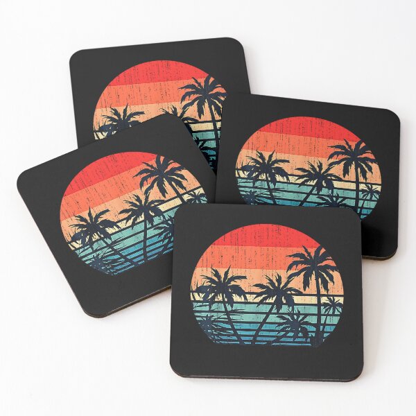 Item preview, Retro Tropical Beach Sunset Palm Tree Summer Vacation designed and sold by Rahamkshop.