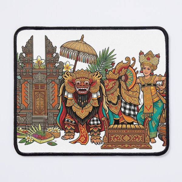 Item preview, Bali Cultural Heritage Collage – Barong Dance & Temple Art designed and sold by cannsuh.