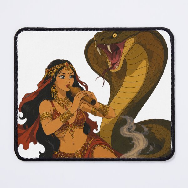Item preview, Snake Charmer Fantasy Art | Cobra Priestess | Classic Western Animation Style designed and sold by Hollow Moon Studios..
