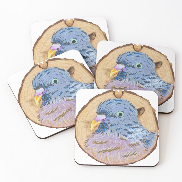 Item preview, Woodpigeon Log Painting designed and sold by Royxmaes.