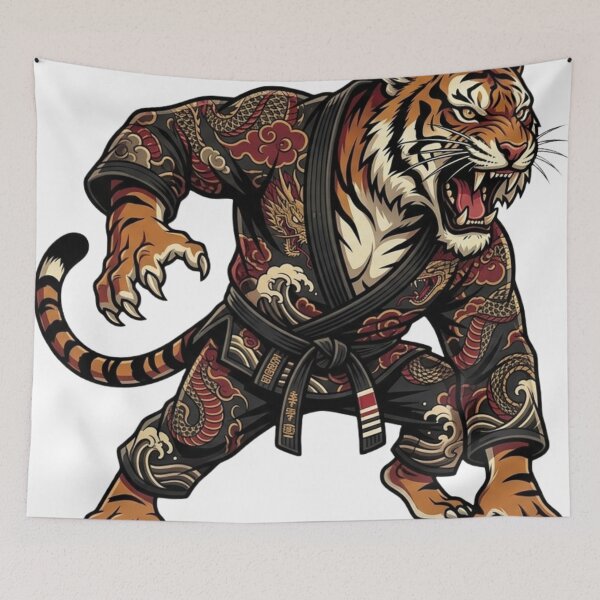 Item preview, Tiger Jiu Jitsu Warrior designed and sold by Martial-Art-23.
