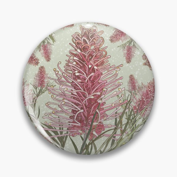 Item preview, Grevillea Pink - Green Background designed and sold by Charlotte Weaver.