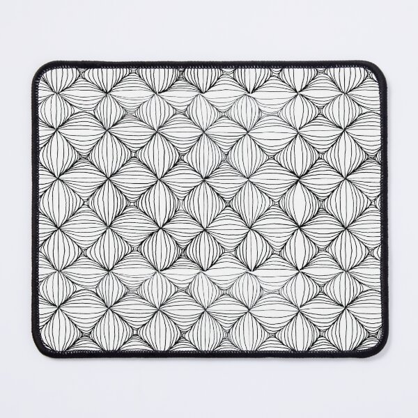 Item preview, Optical Rhomboid Waves - Freehand Black Ink Art designed and sold by BlackNordicLines.