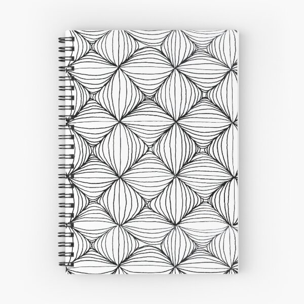 Item preview, Optical Rhomboid Waves - Freehand Black Ink Art designed and sold by BlackNordicLines.
