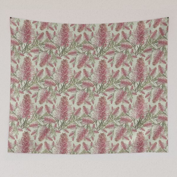 Item preview, Grevillea Pink - Green Background designed and sold by Charlotte Weaver.