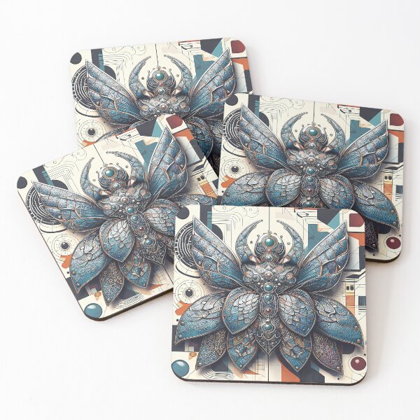 Item preview, Textured Winged Insect Against an Abstract Background designed and sold by Frackxion.