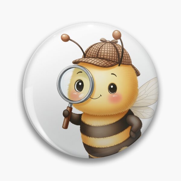 Item preview, Cute Bee Detective with Magnifying Glass designed and sold by debbiedoodarday.