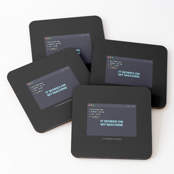 Item preview, It Works On My Machine — Funny Programmer Developer Coding designed and sold by NEXTFORMSTUDIO.