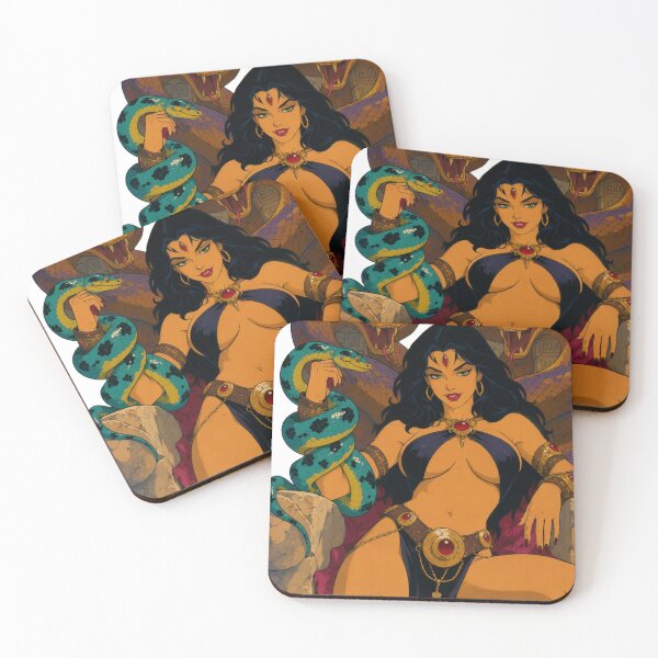 Item preview, Serpent Queen Fantasy Art | Snake Empress | Classic Western Animation Style designed and sold by  Hollow Moon Studios..