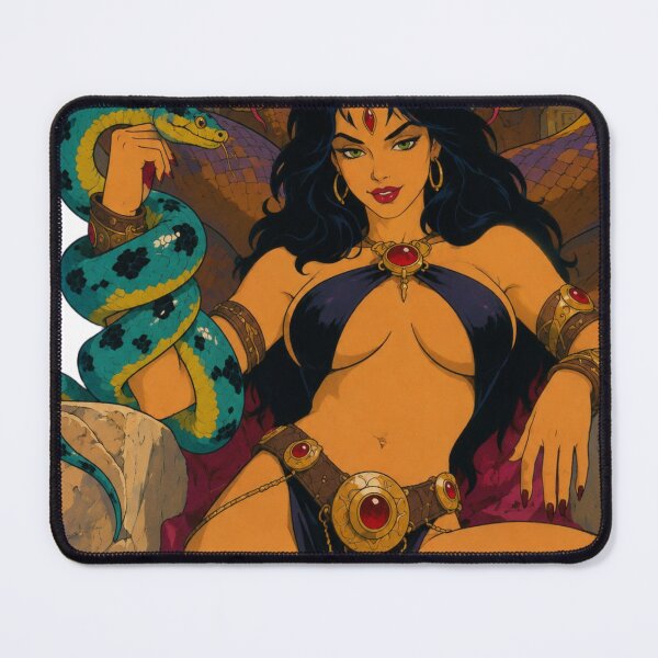 Item preview, Serpent Queen Fantasy Art | Snake Empress | Classic Western Animation Style designed and sold by Hollow Moon Studios..