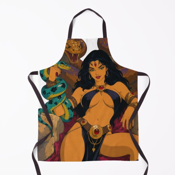 Item preview, Serpent Queen Fantasy Art | Snake Empress | Classic Western Animation Style designed and sold by Hollow Moon Studios..