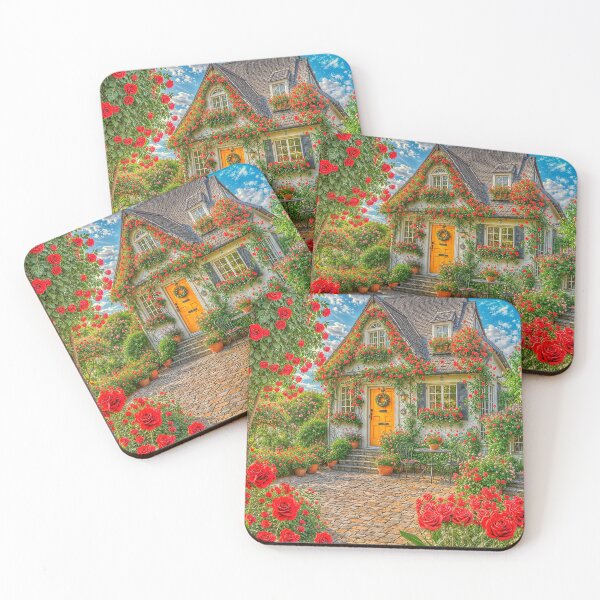 Item preview, Charming Cottage Surrounded by Roses designed and sold by The Empire Of Digital Art..
