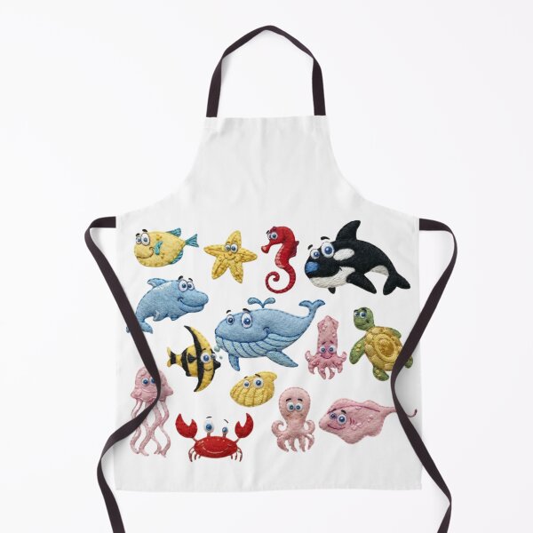 Item preview, Cute Embroidered Ocean Animal Patches designed and sold by yanderedev.