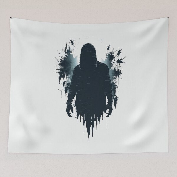 Item preview, Glitch Ghost Hooded Silhouette designed and sold by ERODED SELF.