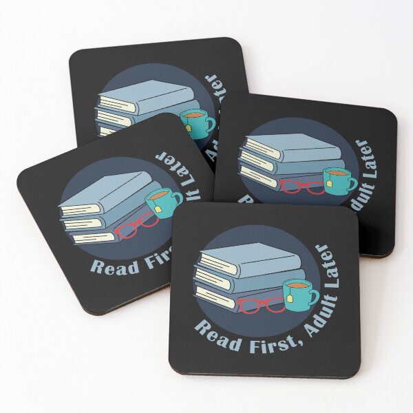 Item preview, Read First, Adult Later | Cozy Book Lover Design designed and sold by Hallowed Artistry.