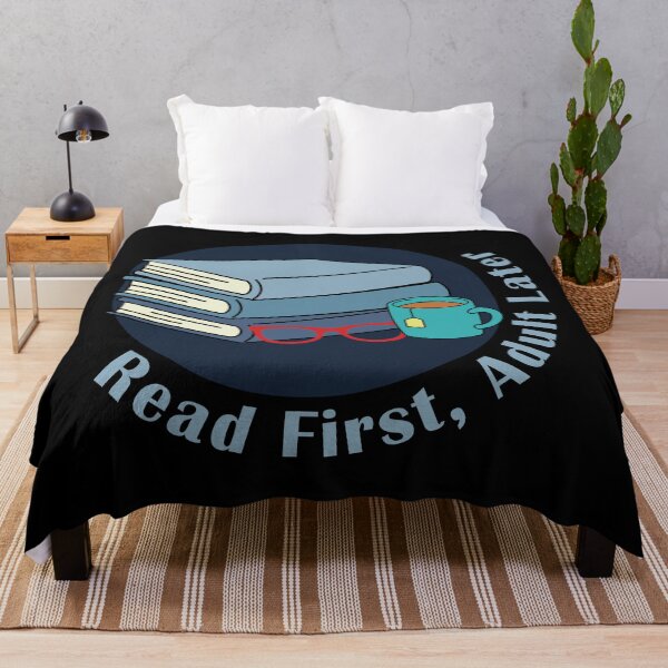 Item preview, Read First, Adult Later | Cozy Book Lover Design designed and sold by Hallowed Artistry.