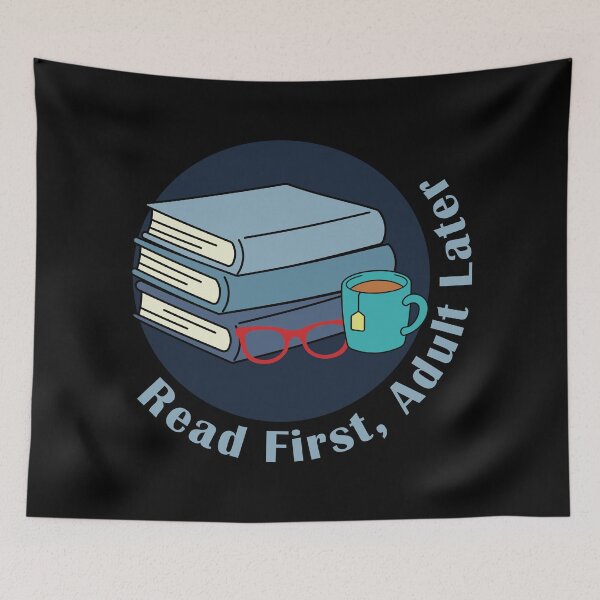 Item preview, Read First, Adult Later | Cozy Book Lover Design designed and sold by Hallowed Artistry.