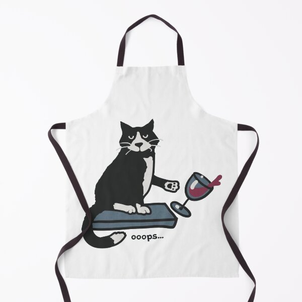 Item preview, Oops! Cat Knocked Over the Wine | Funny Tuxedo Cat Illustration designed and sold by Gbriel3.
