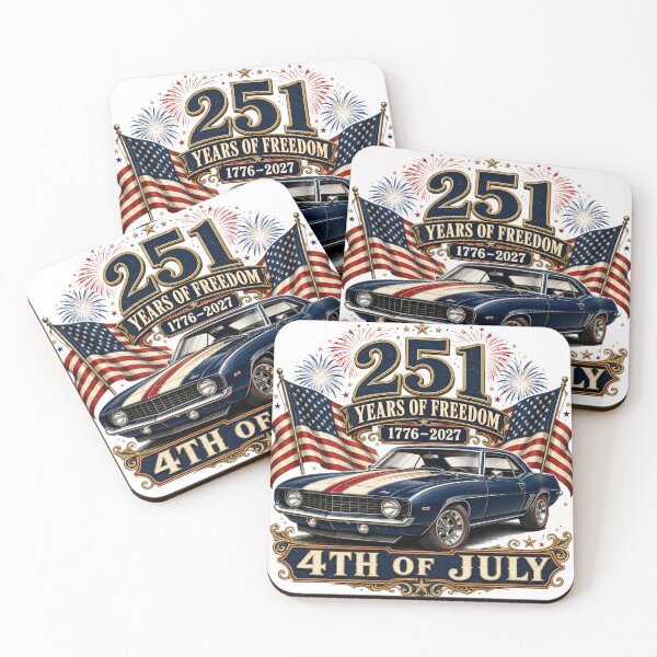 Item preview, 251st Anniversary of the USA - American Muscle Car – 251 Years of Freedom designed and sold by Collins Design.