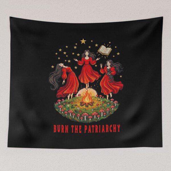 Item preview, Feminist Witch Coven Burn the Patriarchy designed and sold by TeeARTHY.