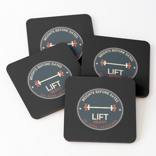 Item preview, Weights Before Dates — Funny Retro Gym Fitness Badge designed and sold by NEXTFORMSTUDIO.