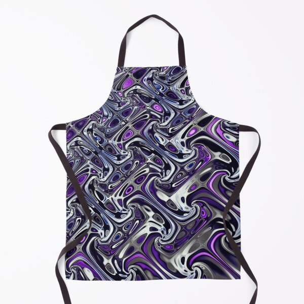 Item preview, Metallic Purple and Silver Fluid Wave Fractal designed and sold by pinkal.