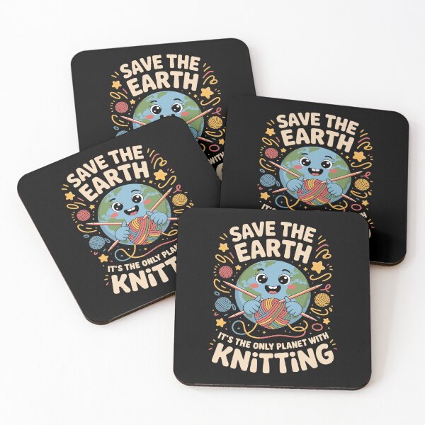 Item preview, SAVE THE EARTH — IT’S THE ONLY PLANET WITH KNITTING designed and sold by jkrphoto.