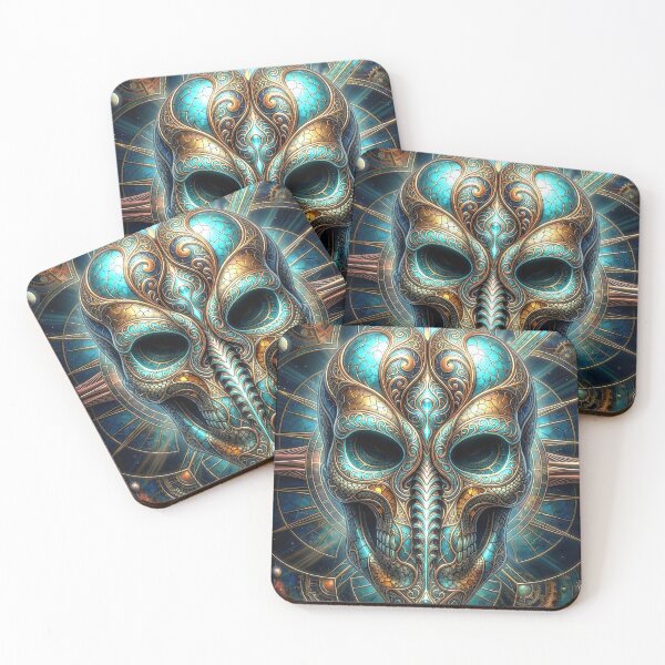 Item preview, Ornamental Alien Skull with Cosmic Backdrop designed and sold by Frackxion.