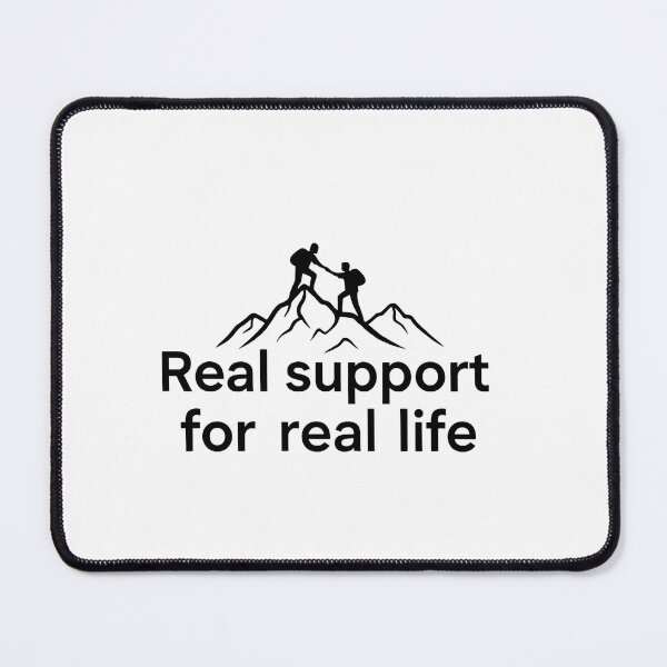 Item preview, Real Support for Real Life – Mountaineer Silhouette & Support Graphic designed and sold by Halbeskilo.
