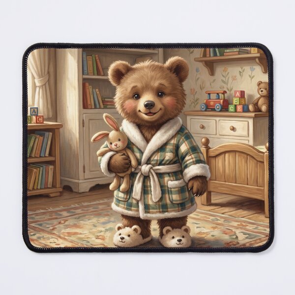Item preview, Cottagecore Baby Bear Girl Storybook Nursery Character designed and sold by Englandbear.